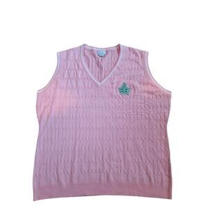 Ivy Storehouse AKA Sorority Pullover Sweater Vest - Women's XXL - Pink Green